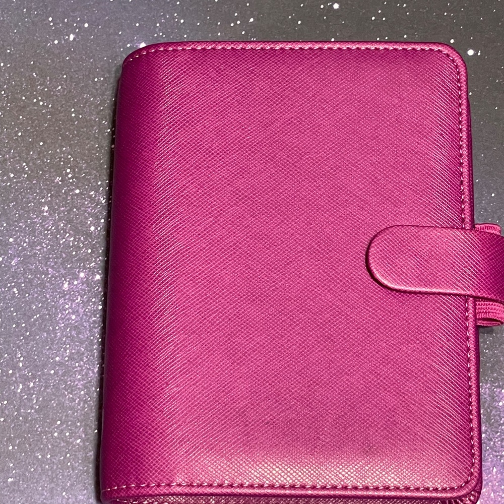 Filofax Saffiano Pocket Organizer - Purple/Raspberry